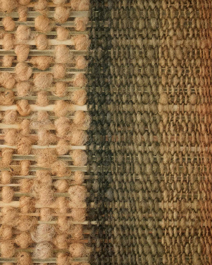 Textile wall art in wool and manila hemp