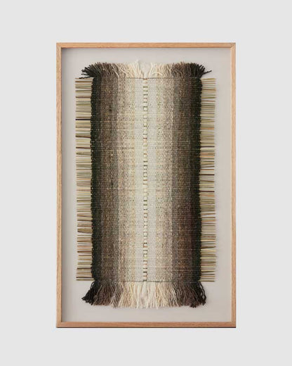 Textile wall art in wool and manila hemp
