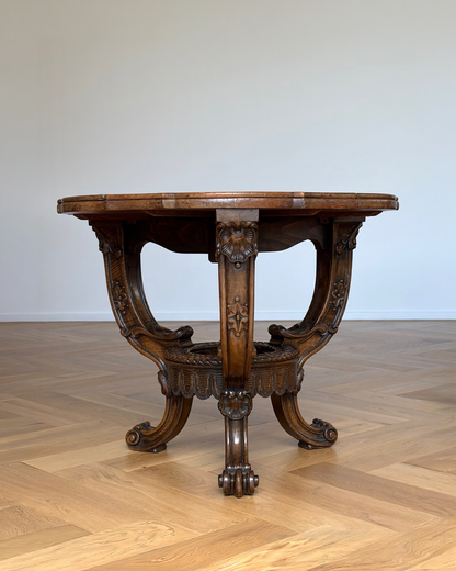 19th-century tortoiseshell veneer occasional table – France or Italy