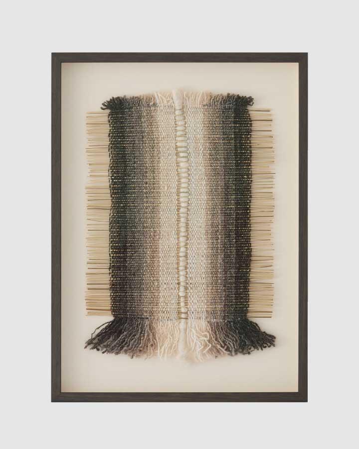 Textile wall art in wool and manila hemp