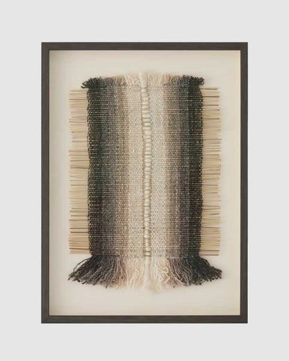 Textile wall art in wool and manila hemp