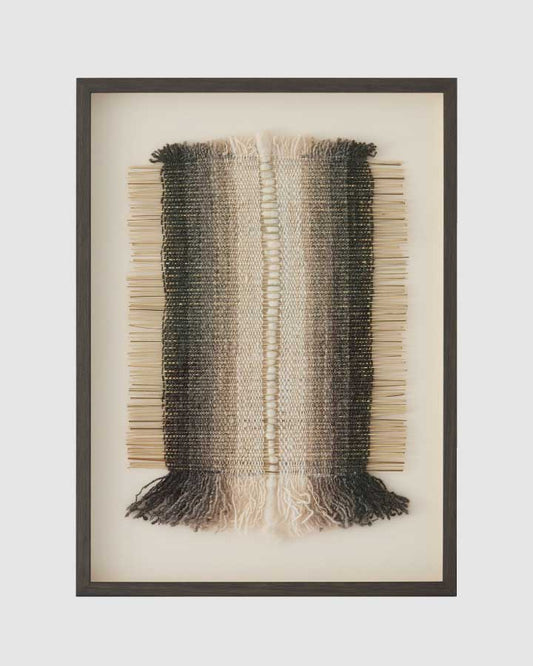 Textile wall art in wool and manila hemp