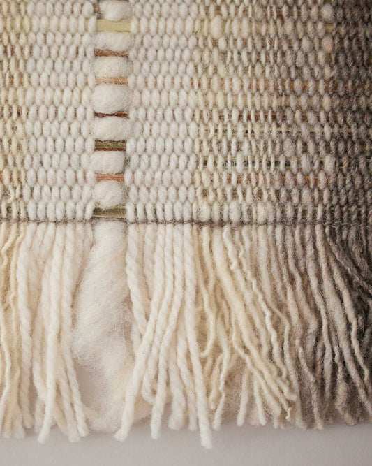 Textile wall art in wool and manila hemp