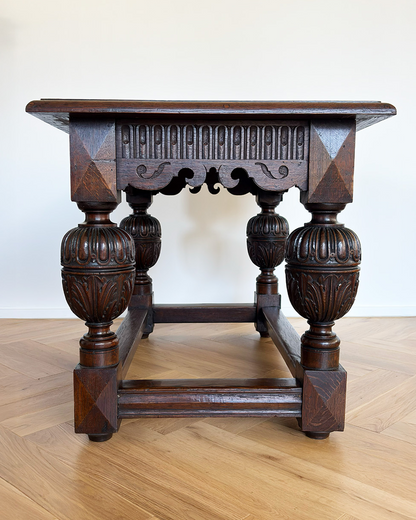 19th century oak table in Renaissance style