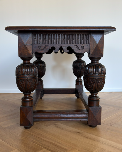 19th century oak table in Renaissance style