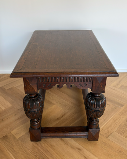 19th century oak table in Renaissance style