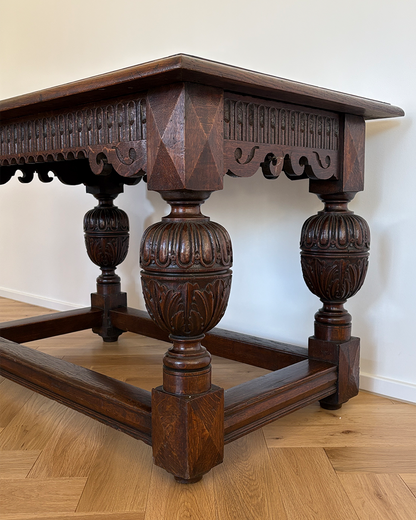 19th century oak table in Renaissance style