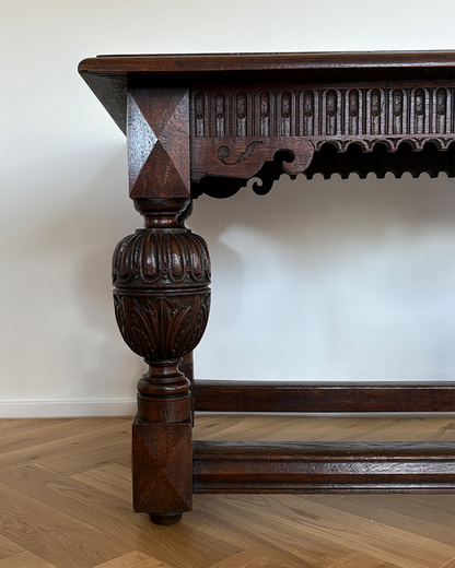 19th century oak table in Renaissance style