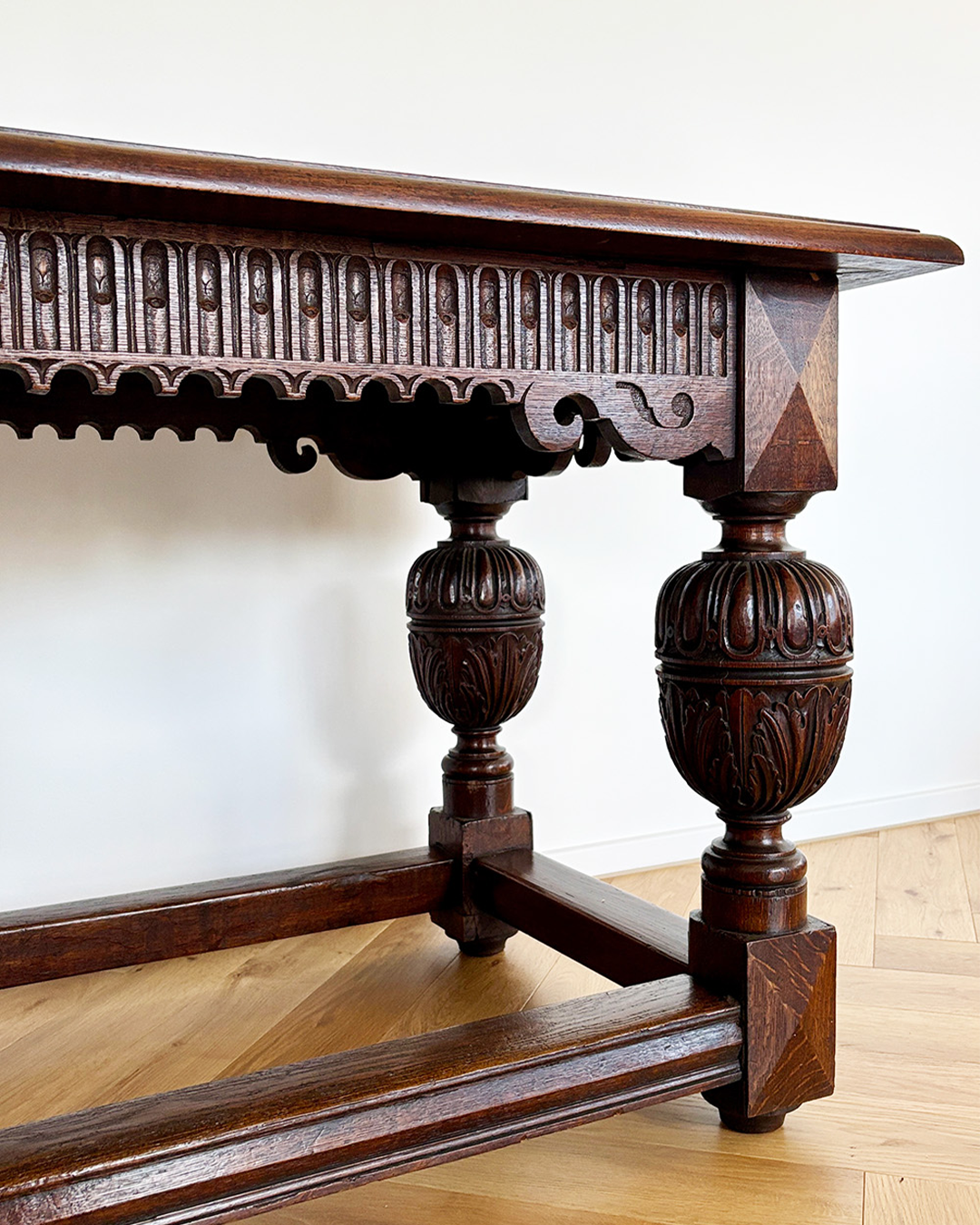19th century oak table in Renaissance style