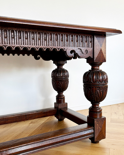 19th century oak table in Renaissance style