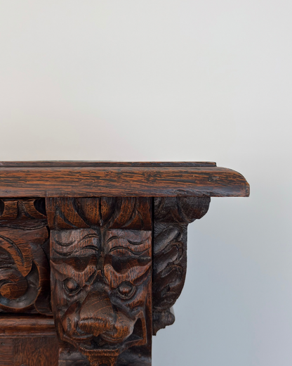 Flemish oak cupboard c 19th C. with 17th C. decorative elements