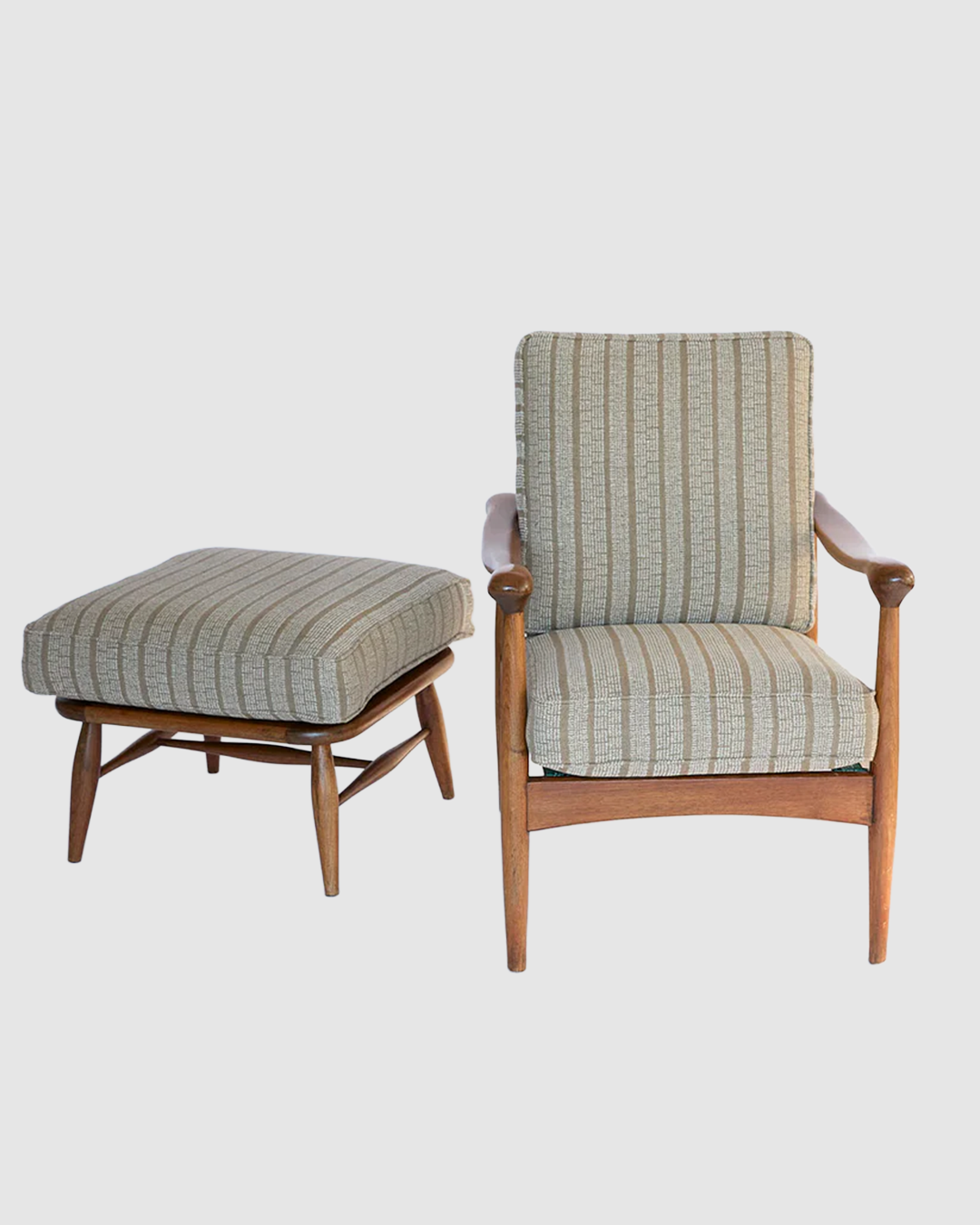 Scandinavian mid-century lounge chair & ottoman