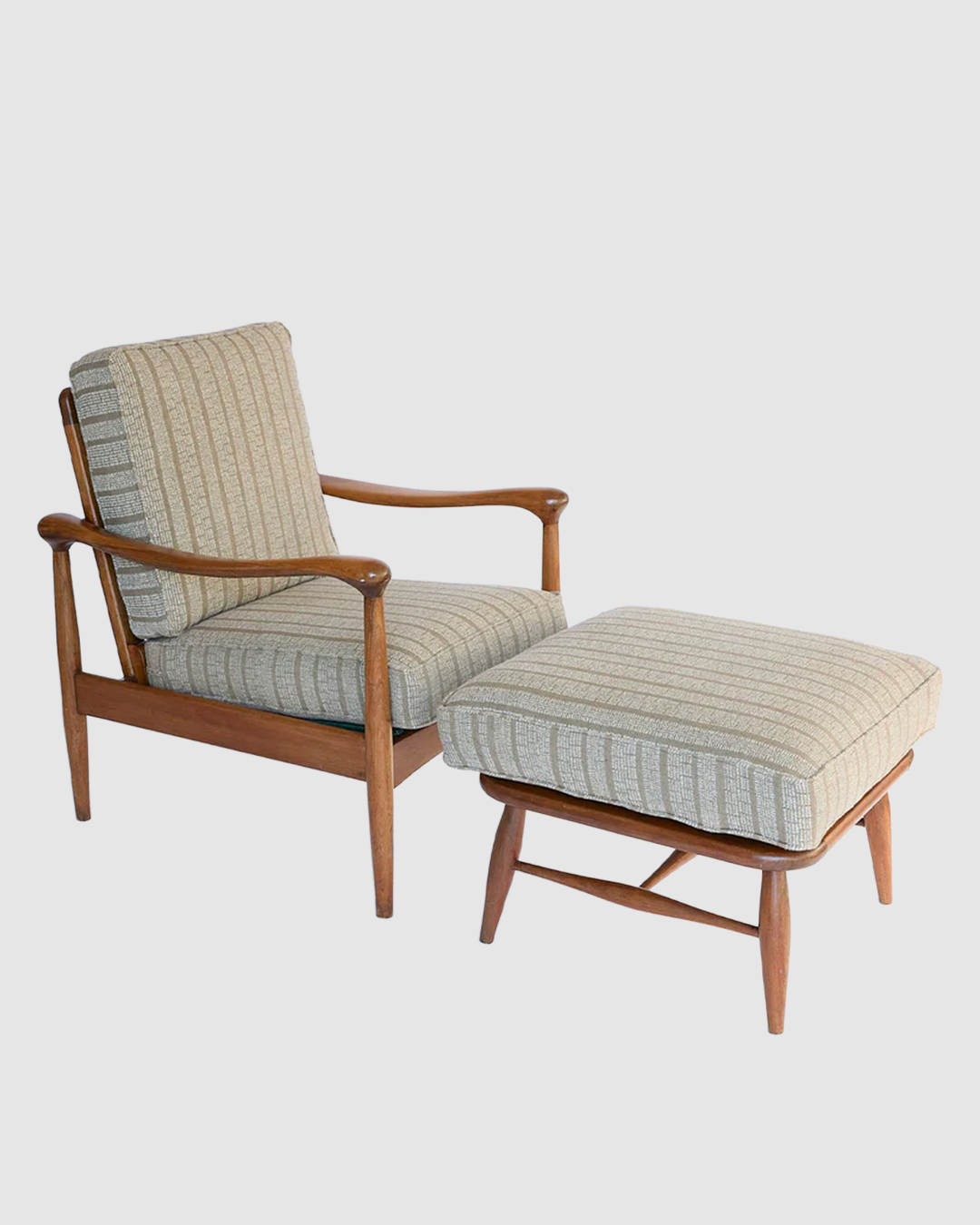 Scandinavian mid-century lounge chair & ottoman