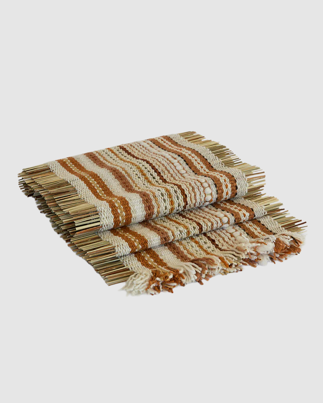 Handcrafted table runner earthy tones