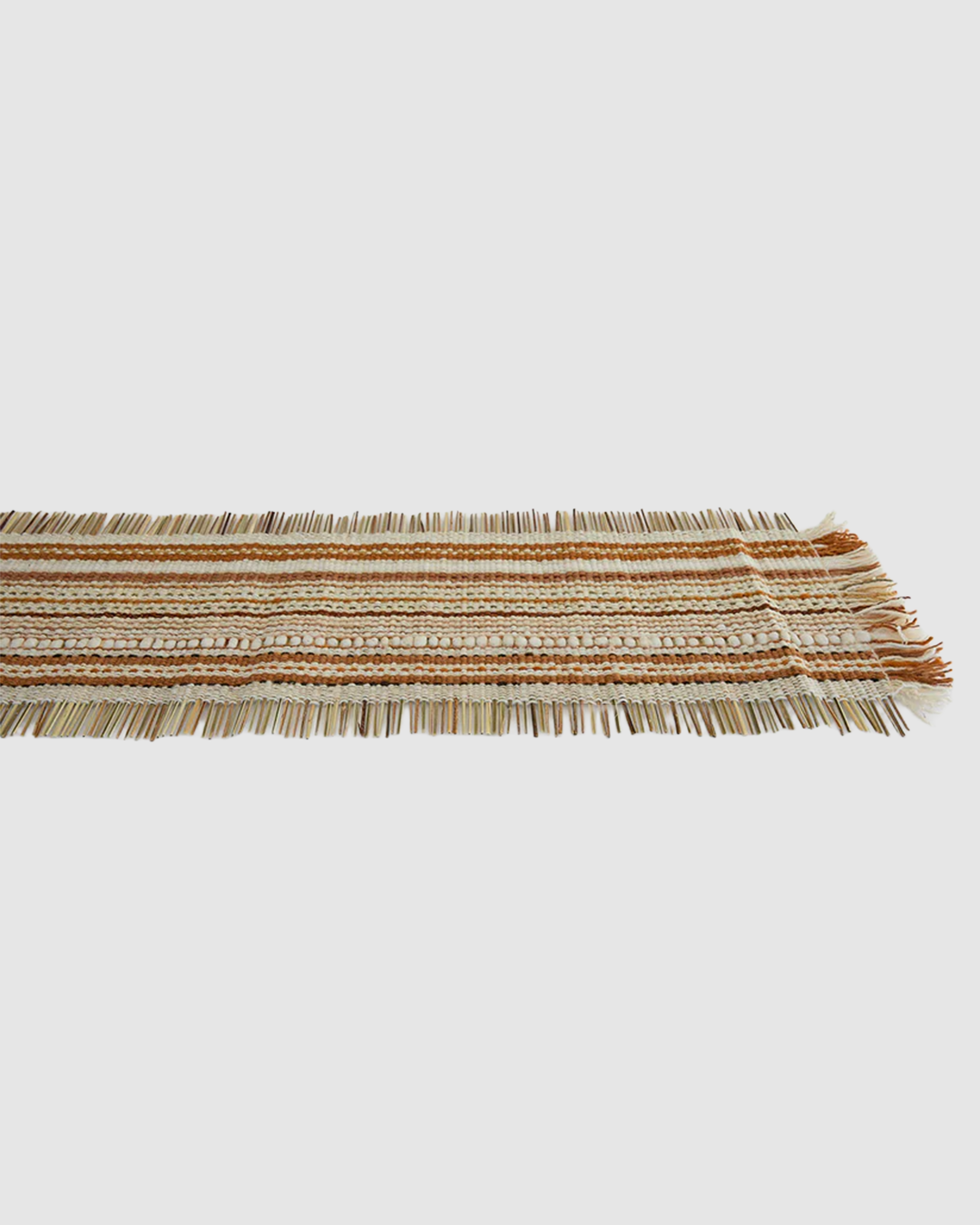 Handcrafted table runner earthy tones