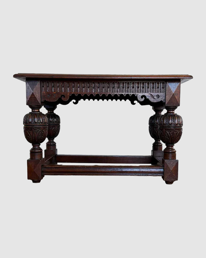 19th century oak table in Renaissance style