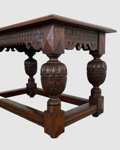 19th century oak table in Renaissance style
