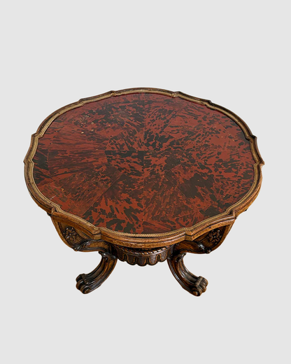 19th-century tortoiseshell veneer occasional table – France or Italy