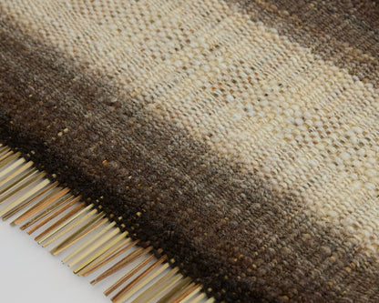 Handcrafted table runner black graduated