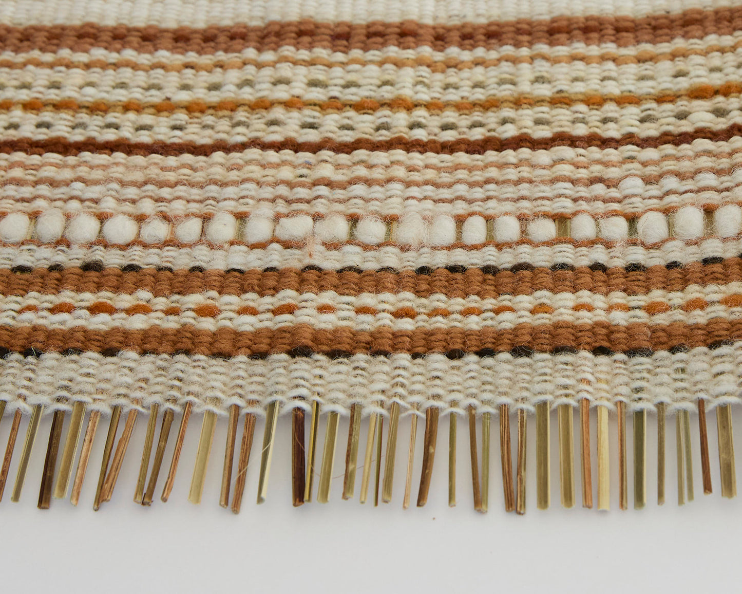 Handcrafted table runner earthy tones