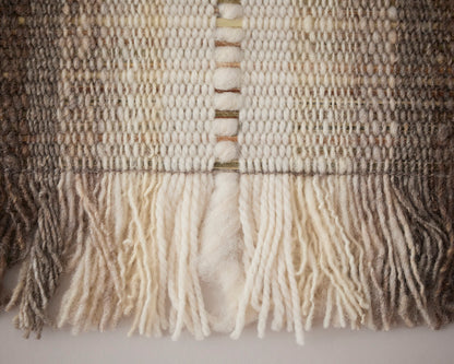 Textile wall art in wool and manila hemp